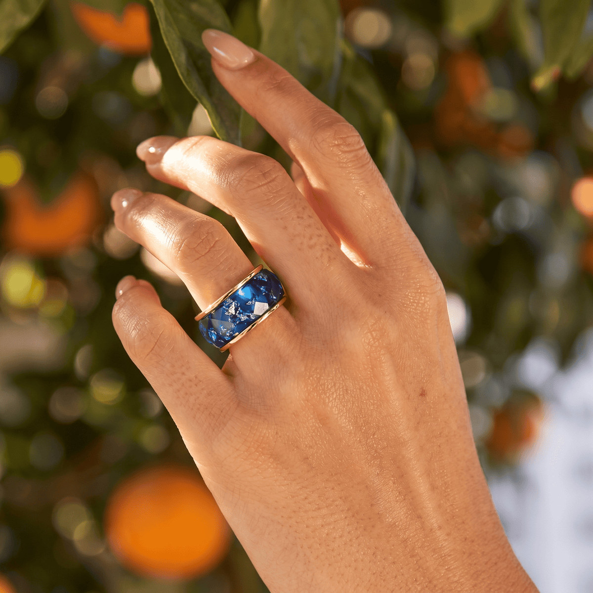 2in1 Resin Ring - Deep Blue