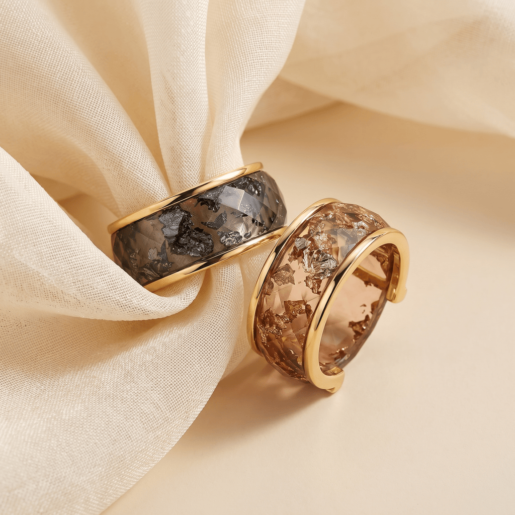 2-in-1 Resin Ring - Golden Amber