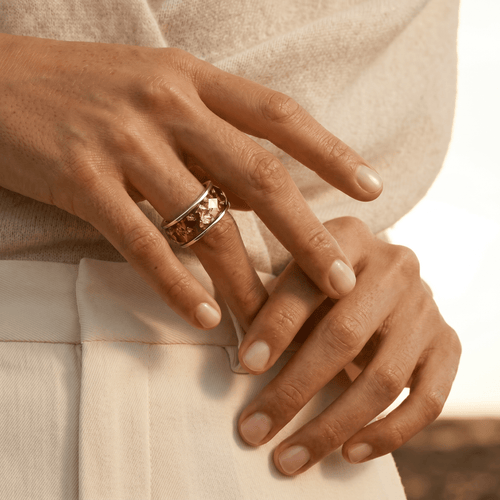 2-in-1 Resin Ring - Golden Amber