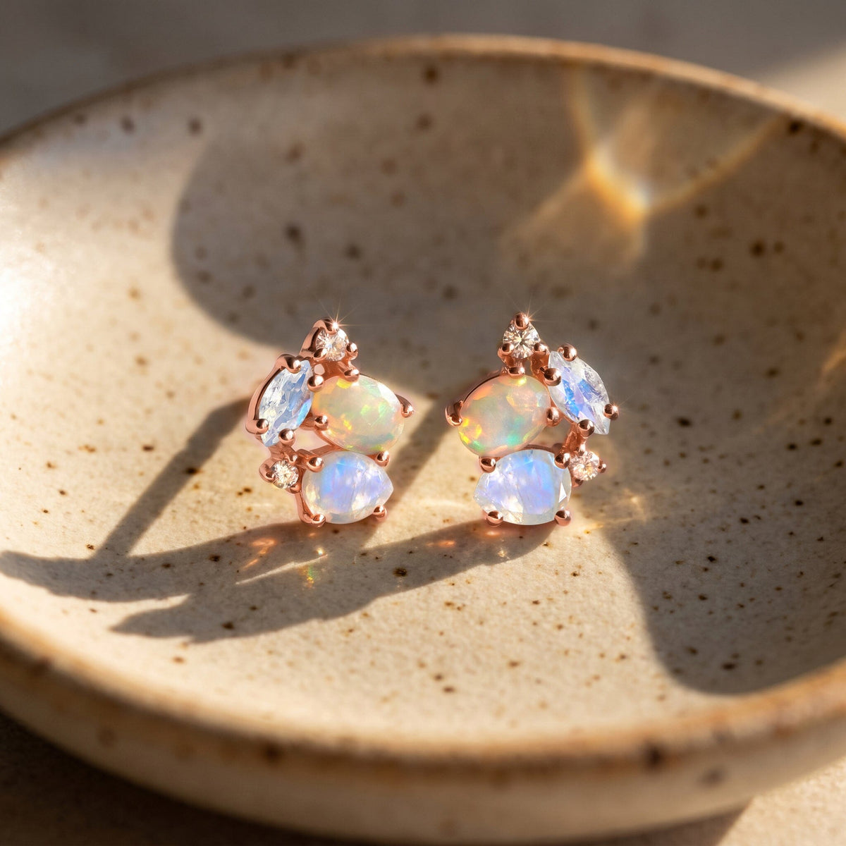 Opal Moonstone Earrings - Orion