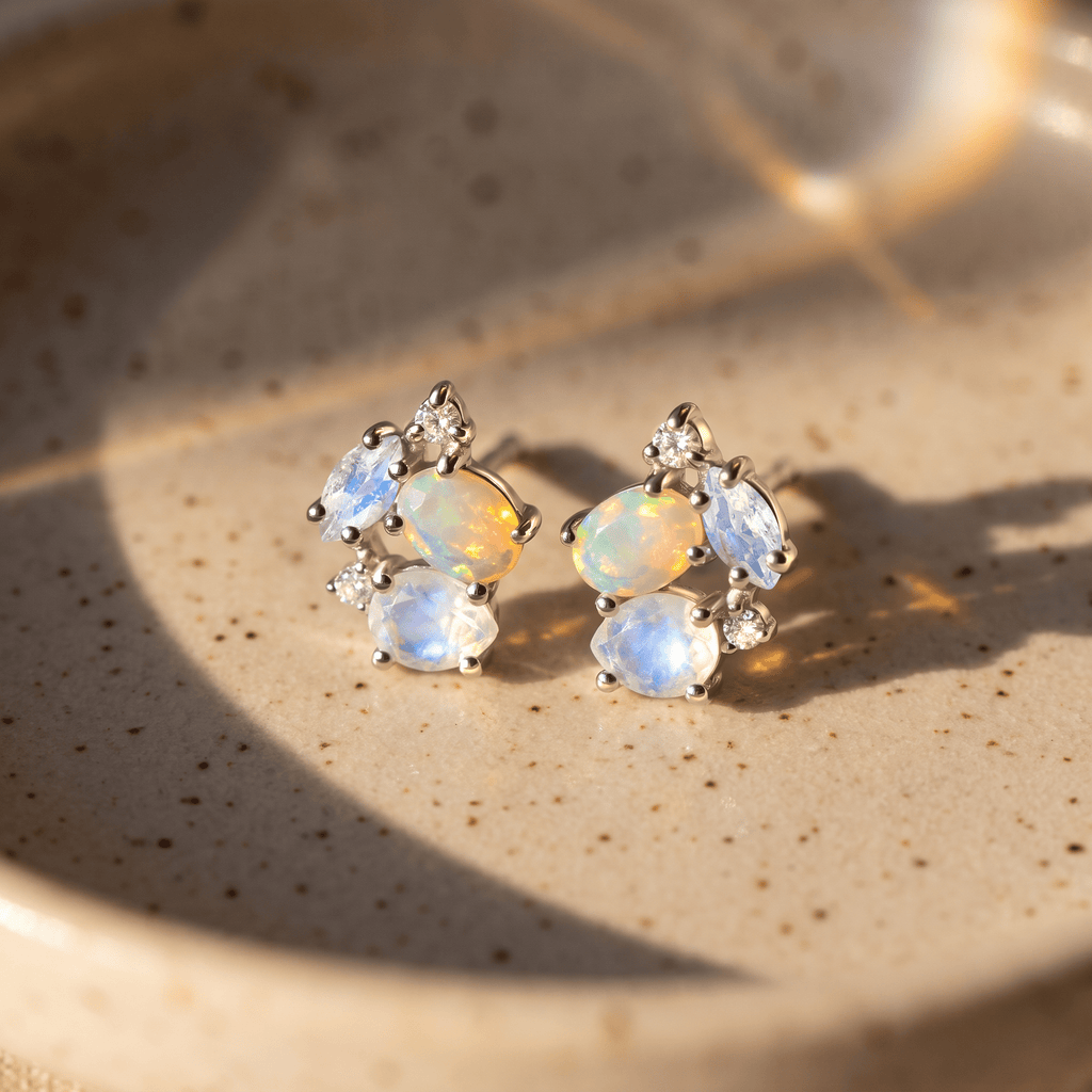 Opal Moonstone Earrings - Orion