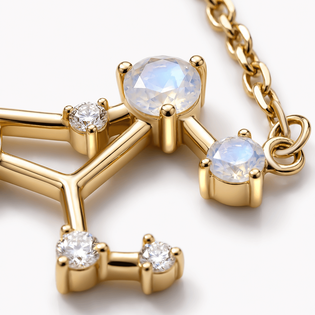 Moonstone Virgo Zodiac Constellation & Heroine Necklaces
