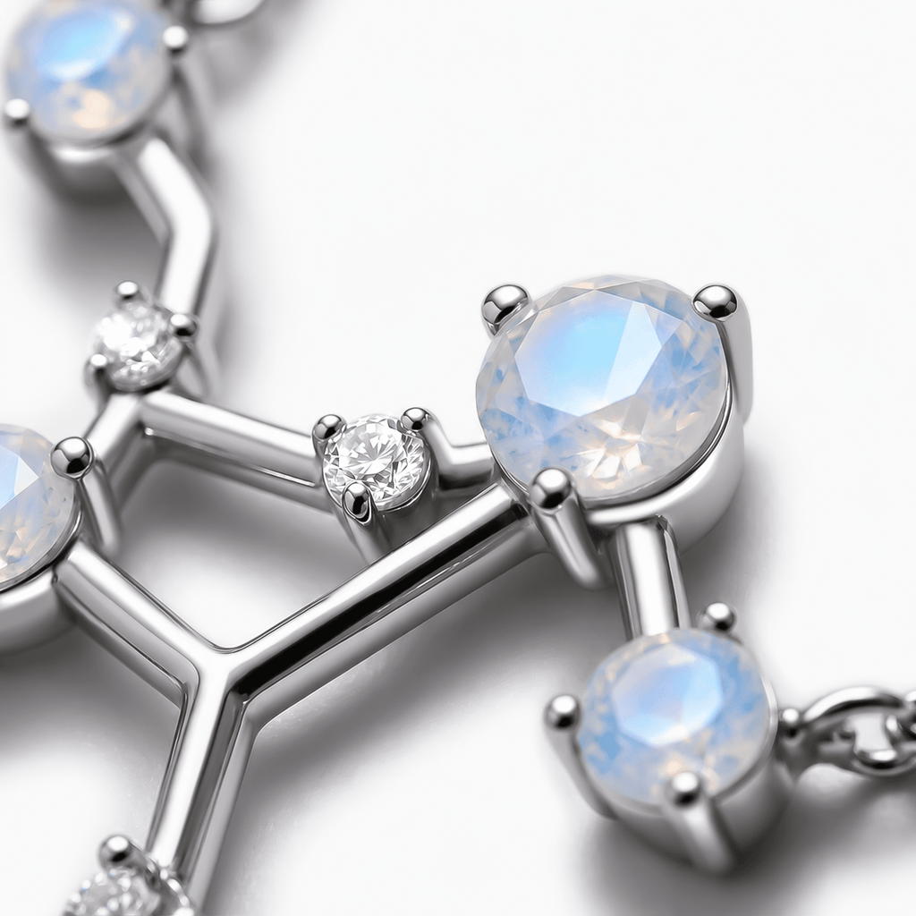Moonstone Virgo Zodiac Constellation & Heroine Necklaces