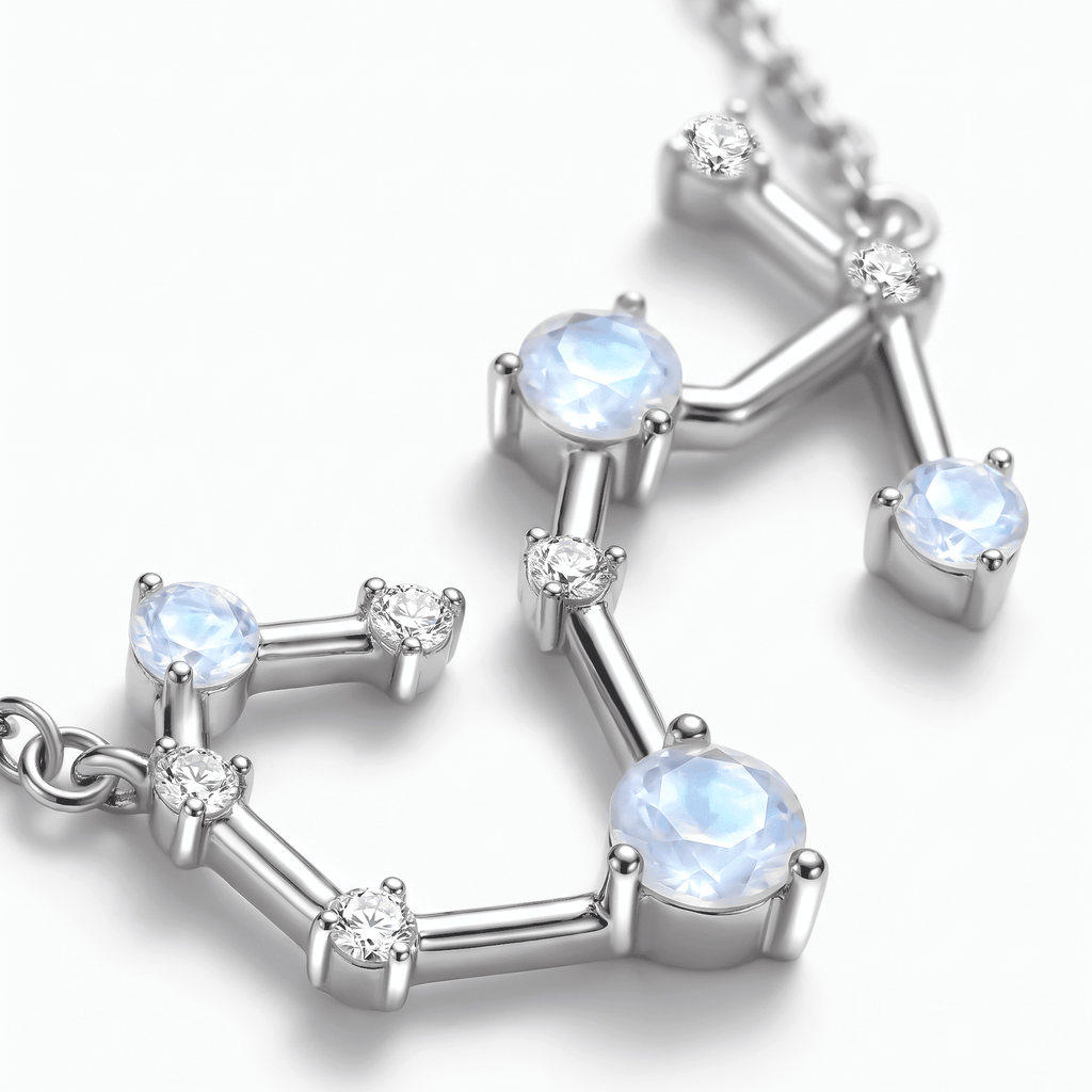 Moonstone Necklace - Scorpio Zodiac Constellation