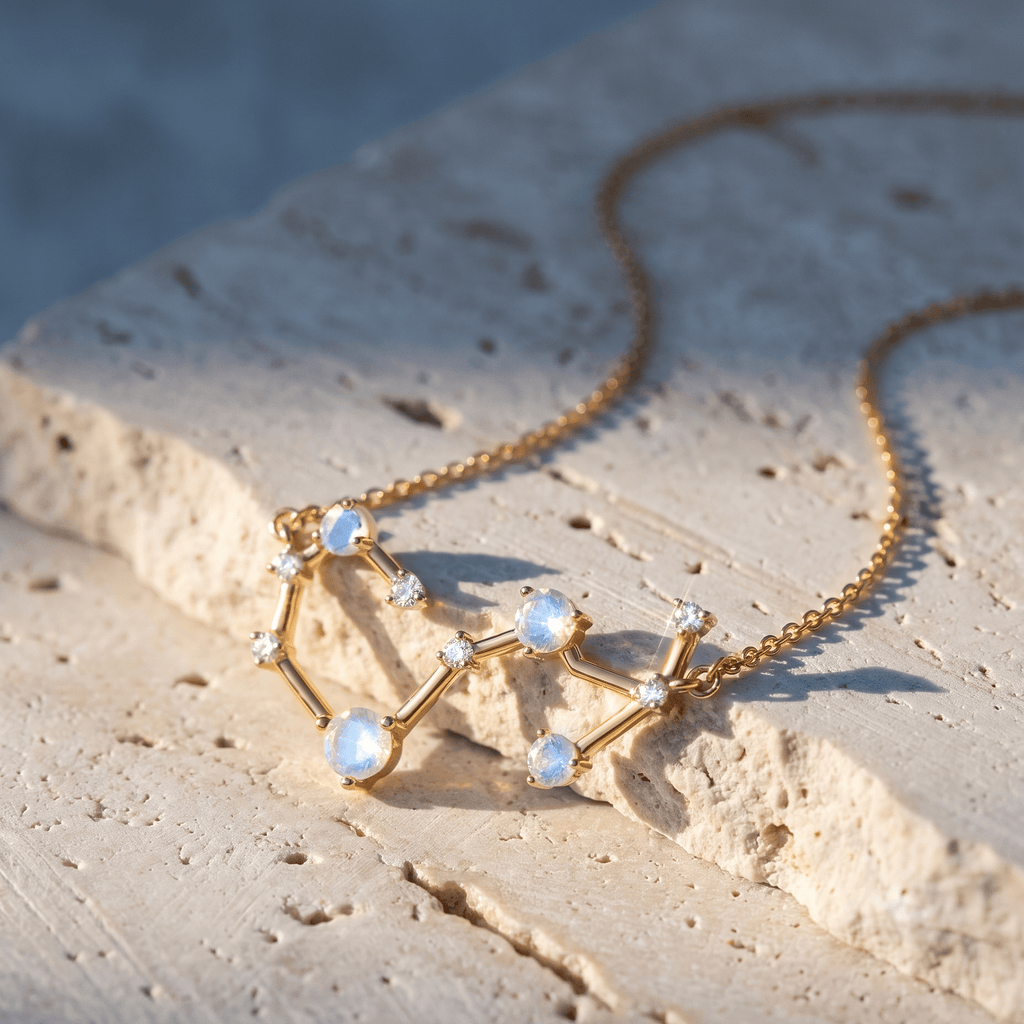 Moonstone Scorpio Zodiac Constellation & Heroine Necklaces