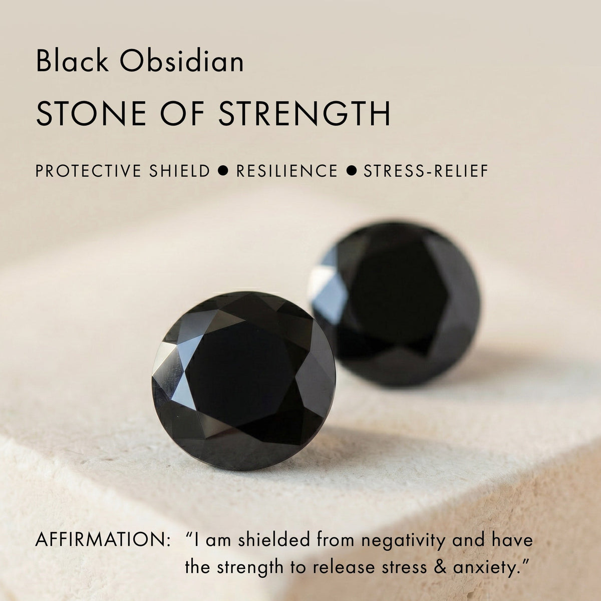Black Obsidian Heroine & Herringbone Necklaces