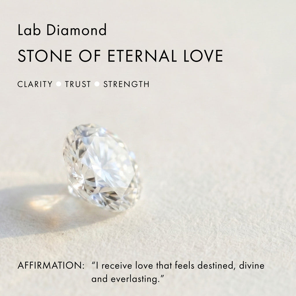 Moonstone Lab Diamond Ring - Flow
