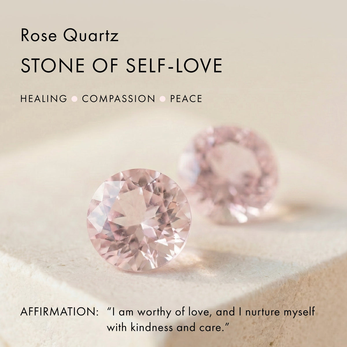 Rose Quartz & Garnet Earrings - Floating Hearts