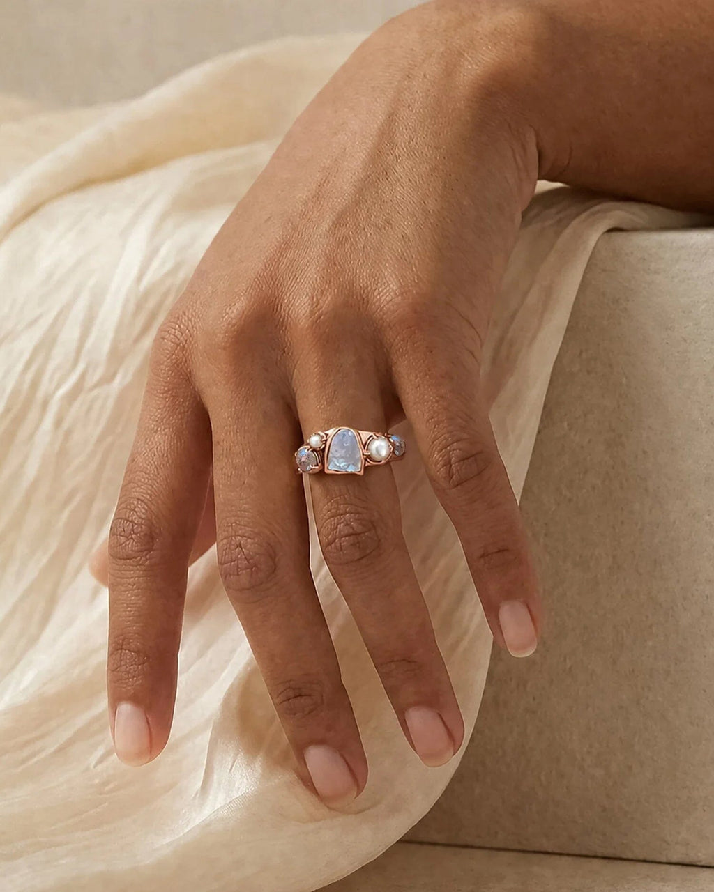 Moonstone Pearl Ring - Heirloom
