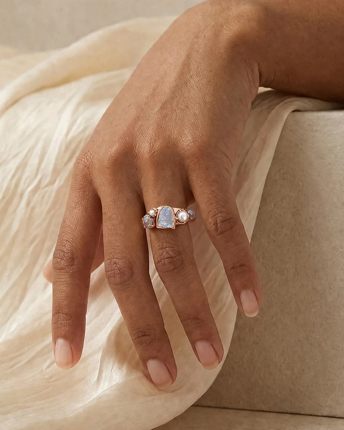 Moonstone Pearl Ring - Heirloom
