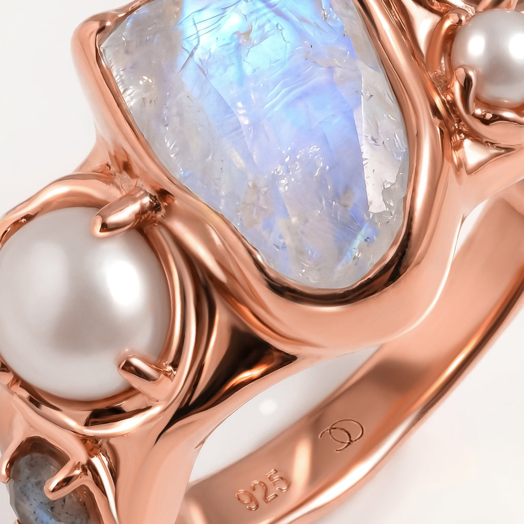 Moonstone Pearl Ring - Heirloom