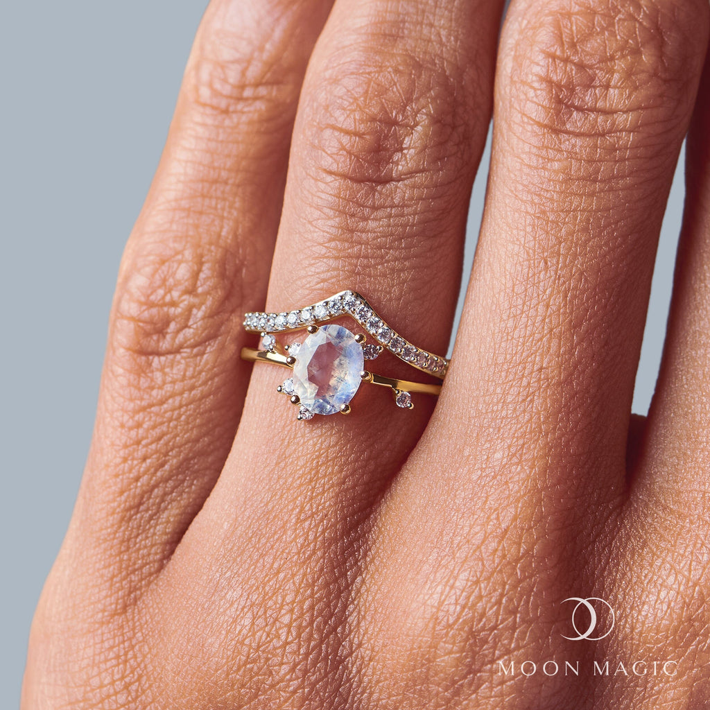 Moonstone Lab Diamond Ring - Muse
