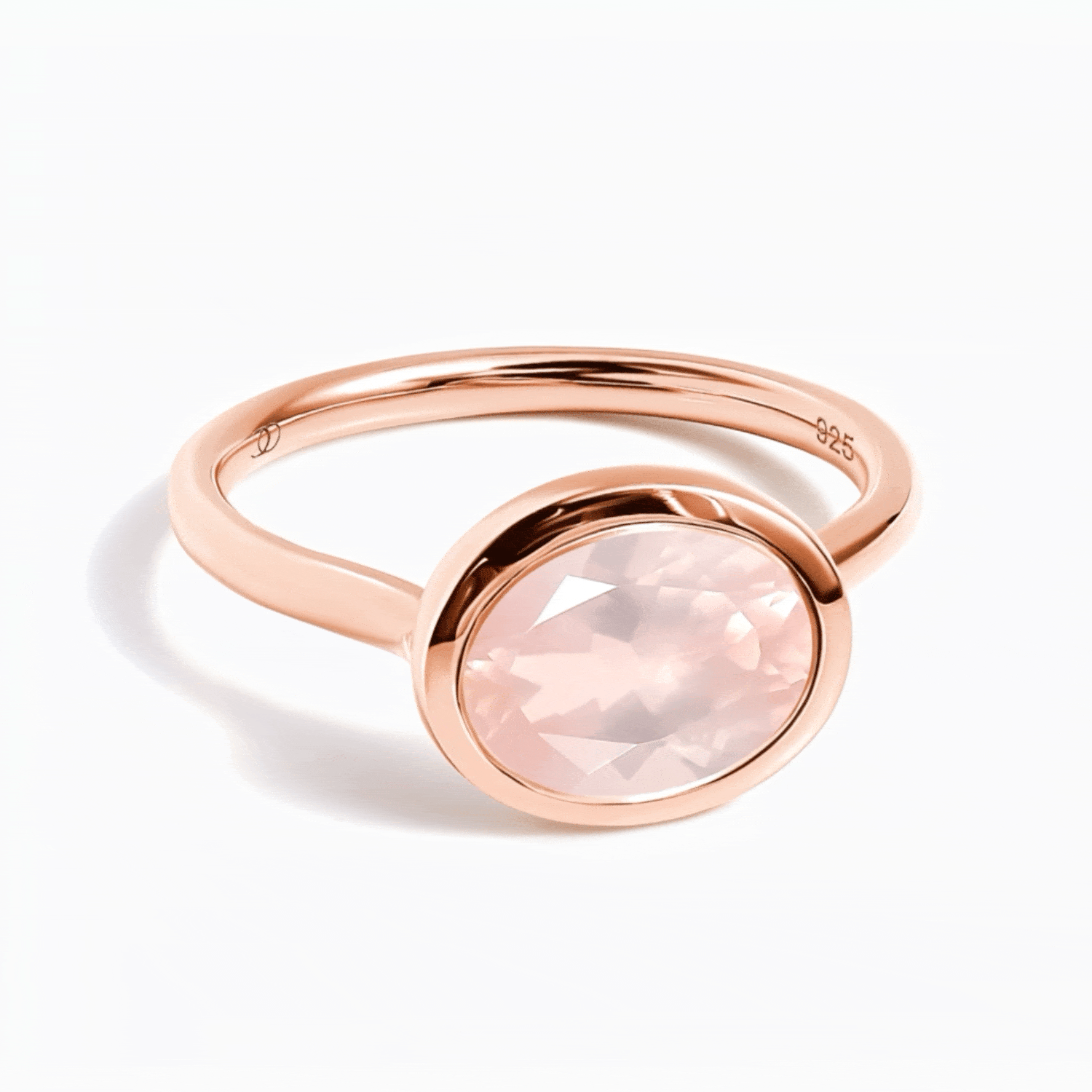 Rose Quartz Skin-Touch & Twinkling & Waves Rings
