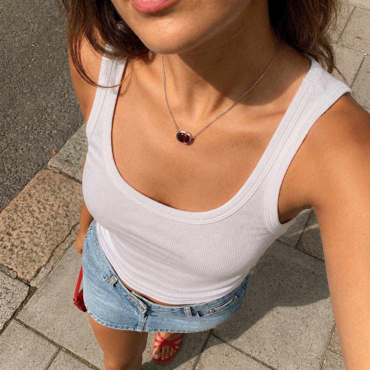 Garnet Necklace - Skin-Touch