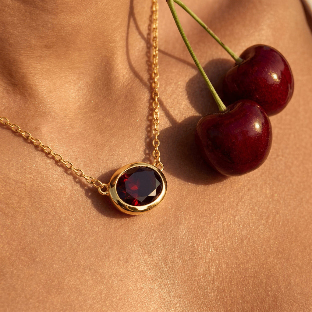 Garnet Necklace - Skin-Touch