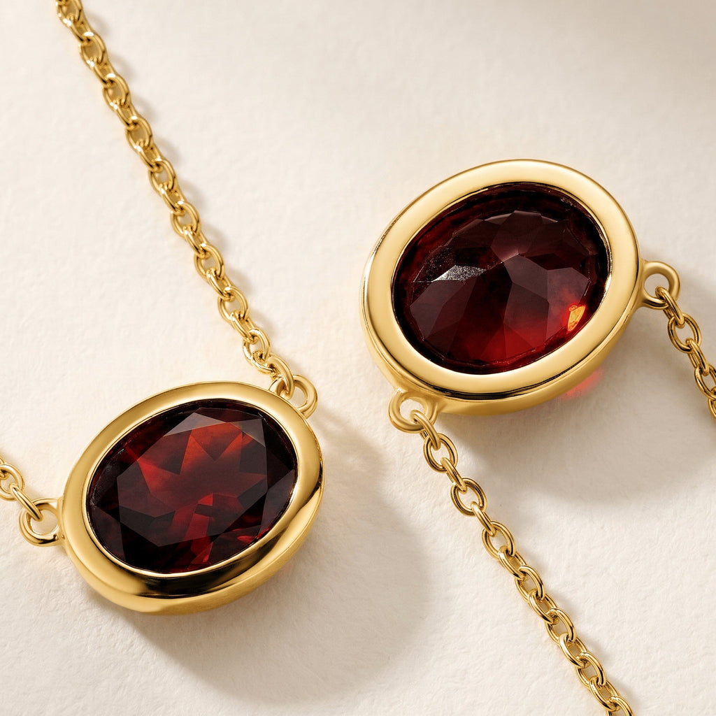 Garnet Necklace - Skin-Touch