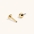 Sphere Push Pin Flat Back Earring, 3mm