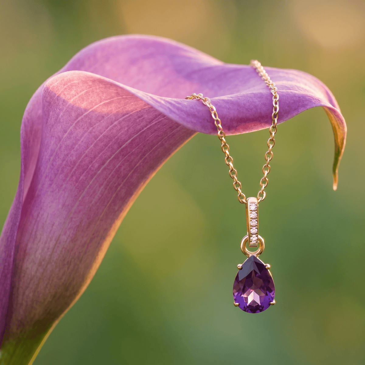 Amethyst Necklace Sway - February Birthstone