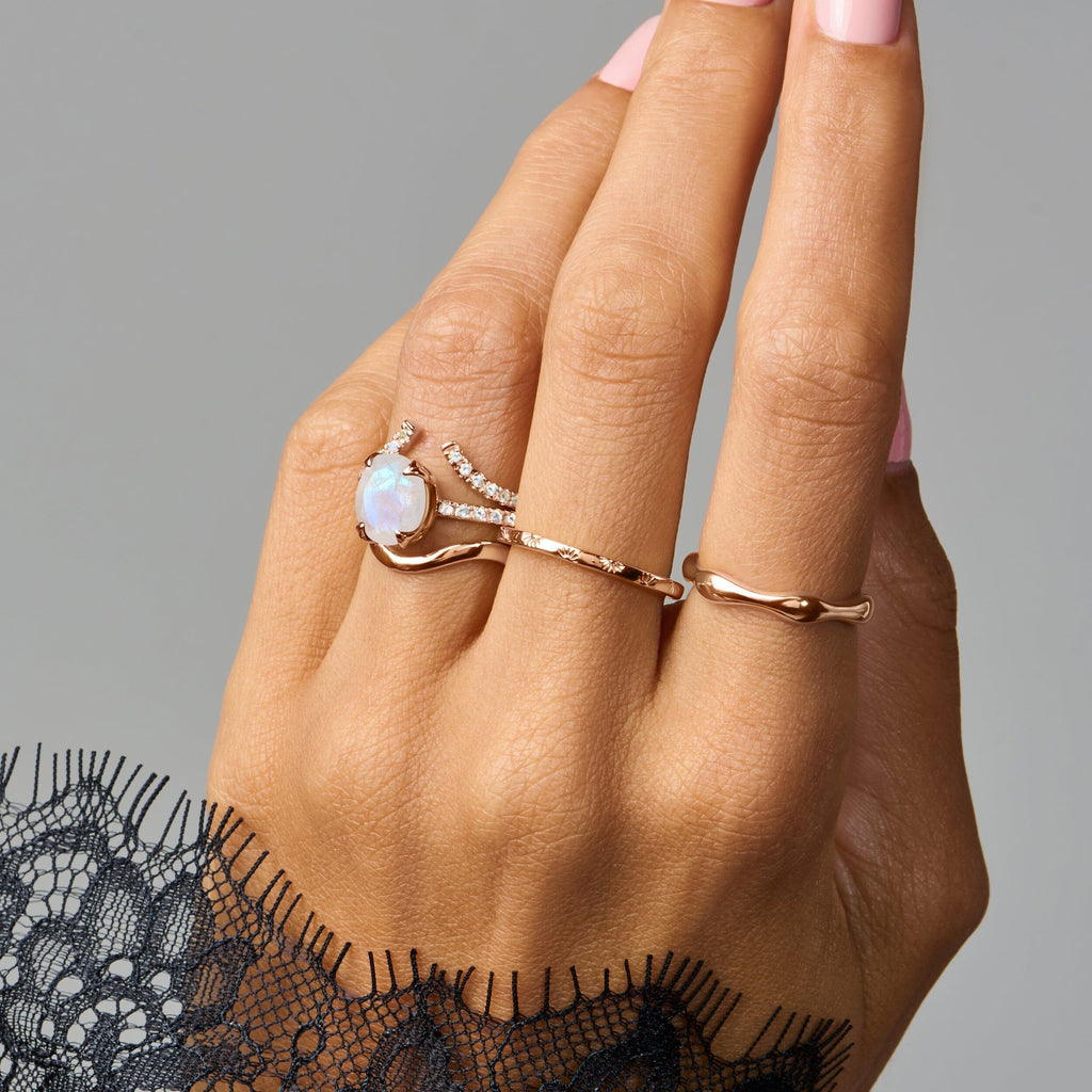Moonstone Harlow & Waves Rings
