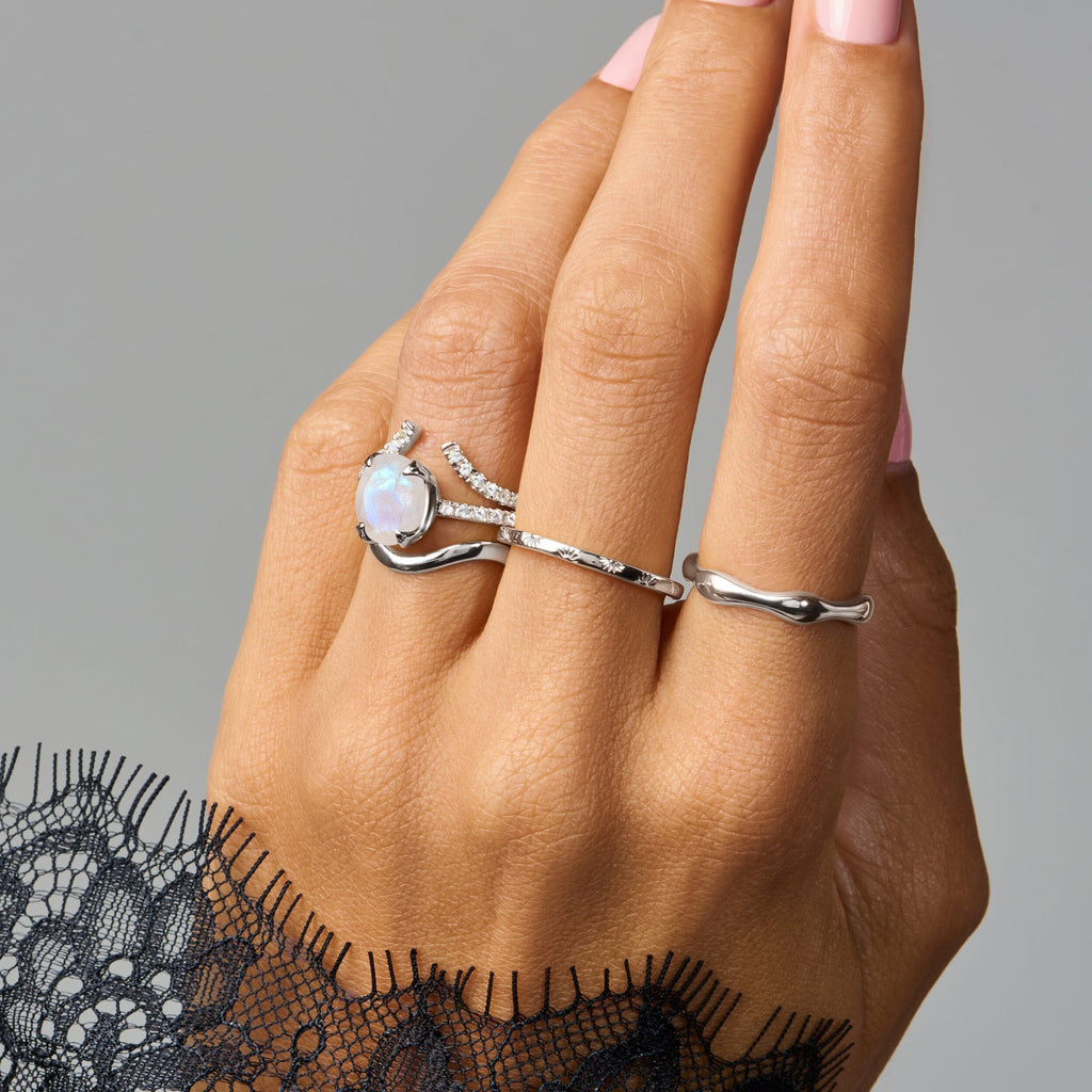 Moonstone Harlow & Waves Rings